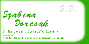 szabina dorcsak business card